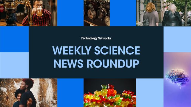 Weekly science news roundup logo image. 