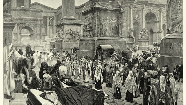 An artist's sketch of a plague. 